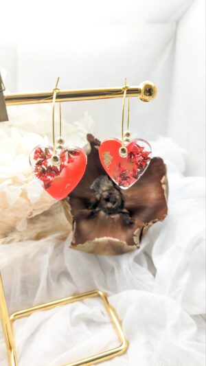 Boucles Aya sur créoles perlées