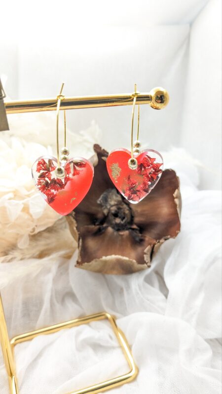 Boucles Aya sur créoles perlées – Image 3