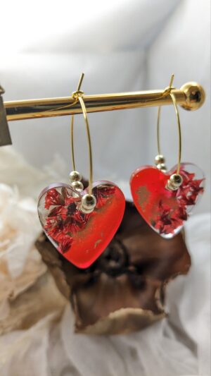 Boucles Aya sur créoles perlées
