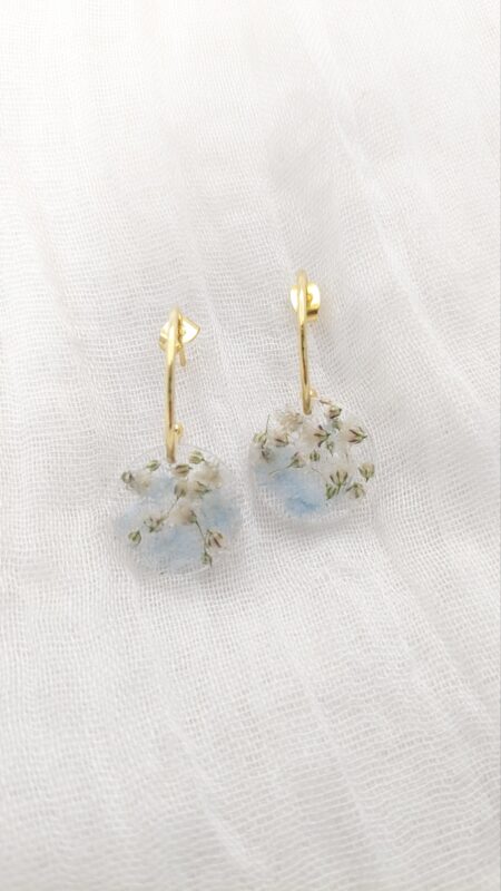 Boucles Théia sur créoles ouvertes – Image 2