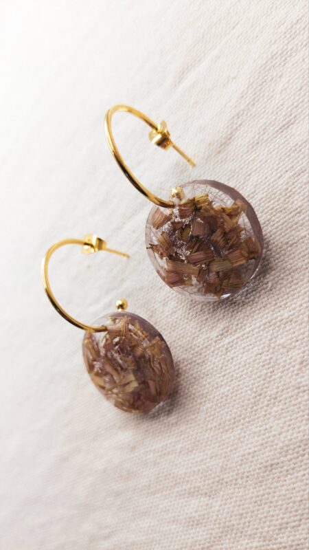 Boucles Théia sur créoles ouvertes – Image 2