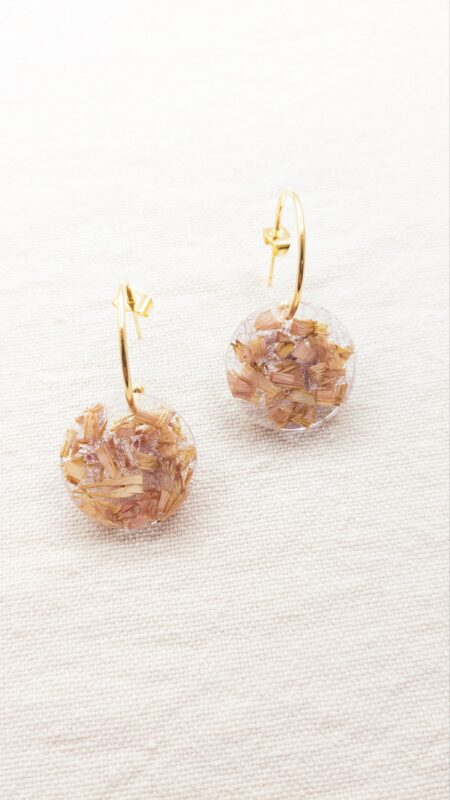 Boucles Théia sur créoles ouvertes