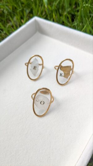 Bague ronde ou ovale personnalisable