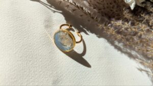 Bague médaillon Denim