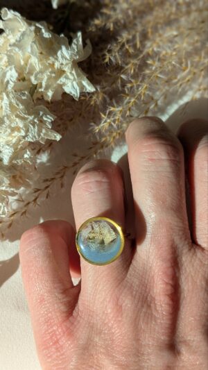Bague médaillon Denim