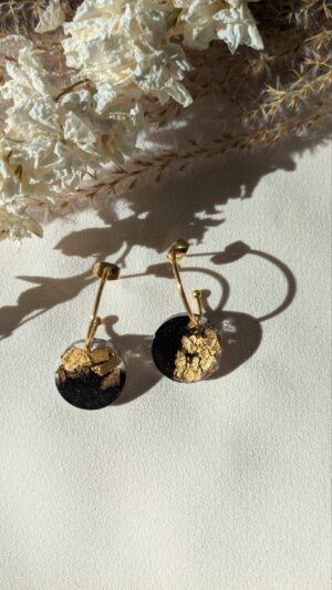 Théia S sur créoles ouvertes Onyx