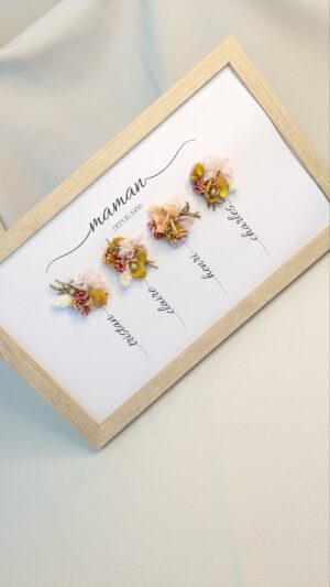 Tableau personnalisé “Maman depuis” – Fleurs séchées